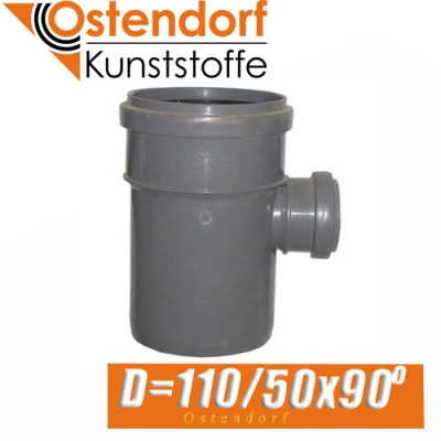 Тройник канализационный Ostendorf D110/50x90 град.