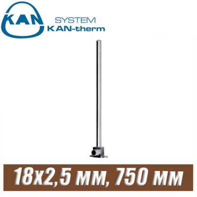 Трубка хром KAN-therm Push Cu15-18x2,5 мм, 750 мм