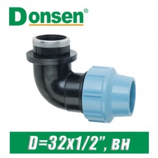 Угол соединительный Donsen D=32x1/2", вн.