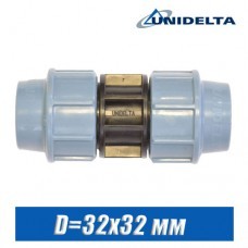 Муфта ПЭ Unidelta D=32x32 мм