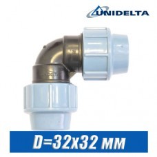 Угол соединительный Unidelta D=32х32 мм